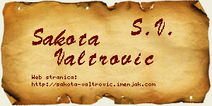 Šakota Valtrović vizit kartica